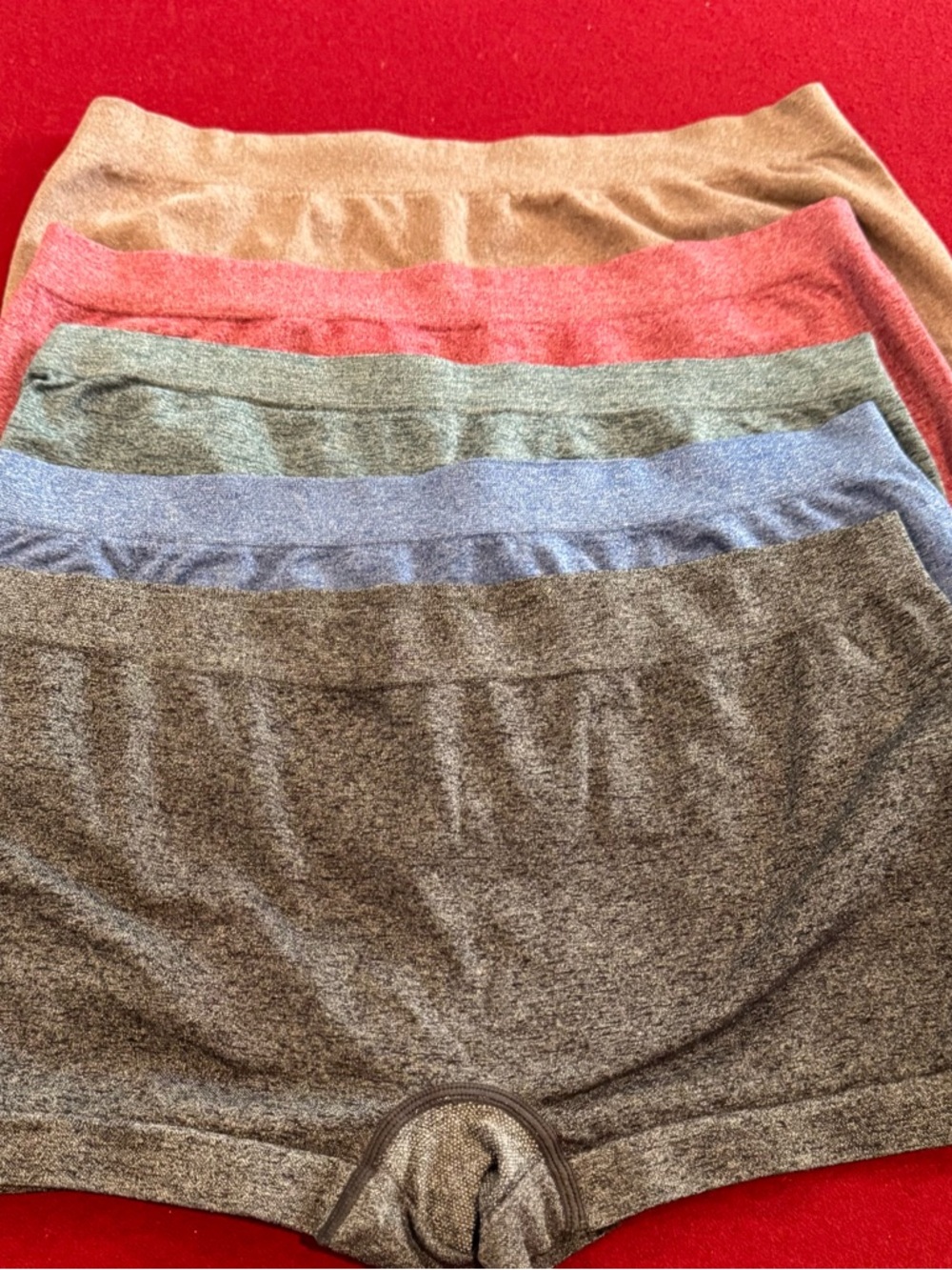 Set of 5 Seamless Boyshorts - Heathered Colors